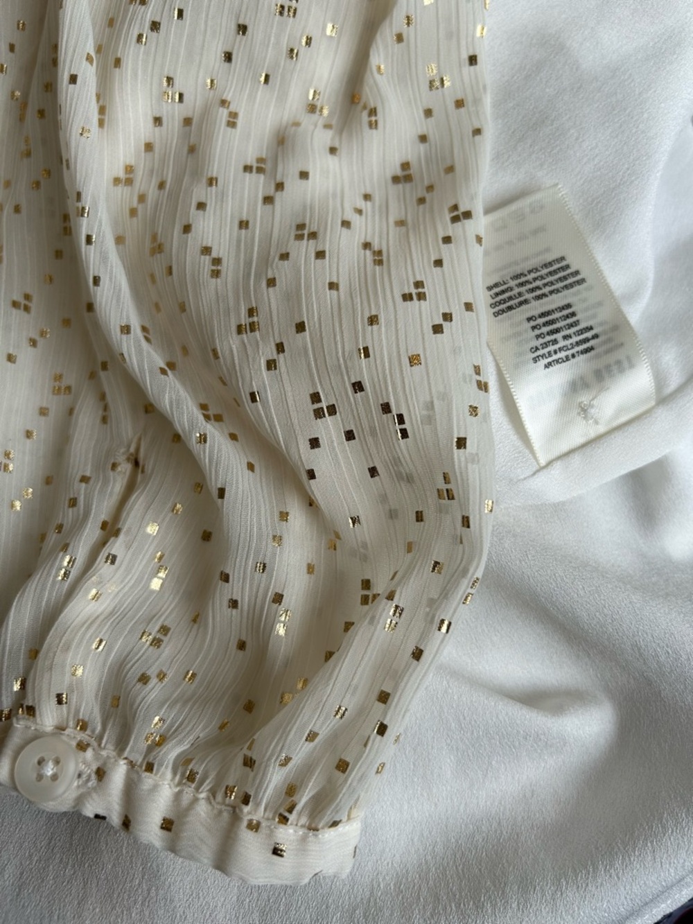Sundays Best white Sparkle V-Neck Babydoll Dress - Picture 5 of 5